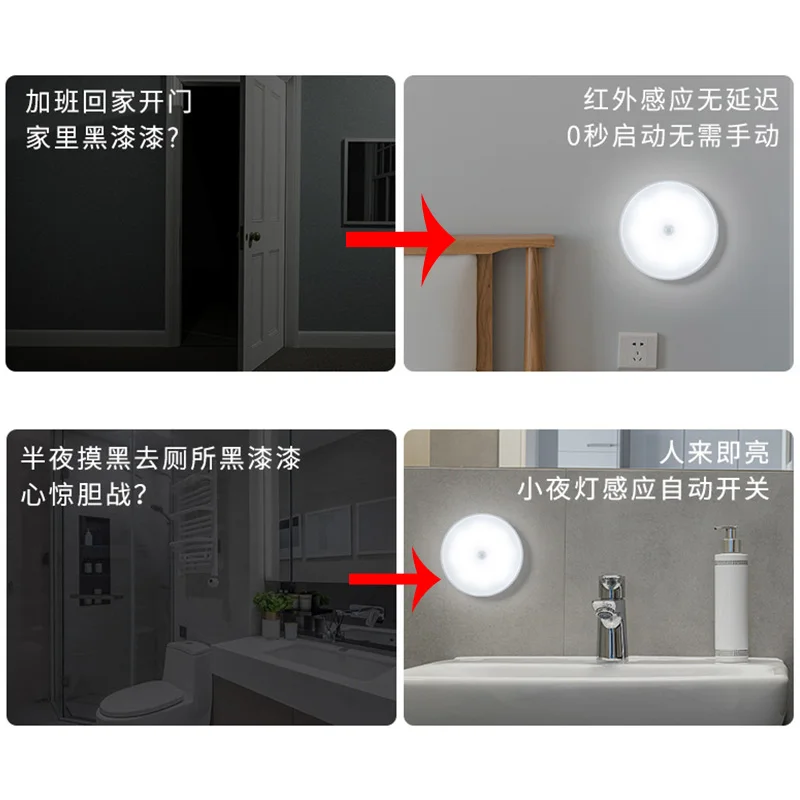 Night light LED Ceiling Lamp With Motion Sensor Corridor Bedroom Toilet Lights lamp Human Body Induction