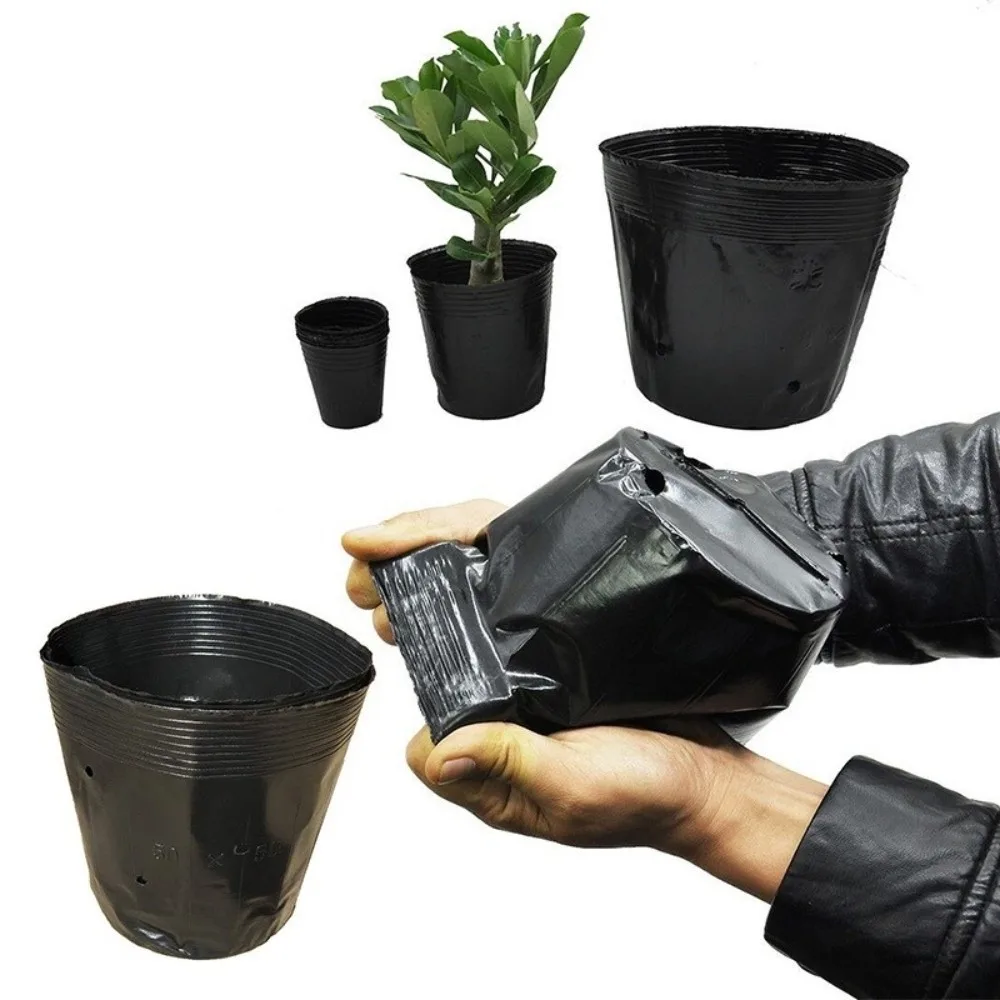 

500pcs/set New Disposable Plant Propagation Pots Plastic Black Seedling Cup Plant Nutrition Cups Garden Tools