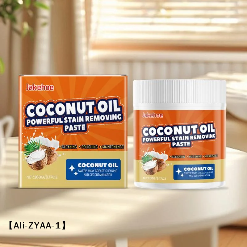 【A】Coconut Oil Kitchen Multi-Functional Degrease Polish Cream Grease Polish Cleaner For Shine Sparkle Mild And Leaves No Residue