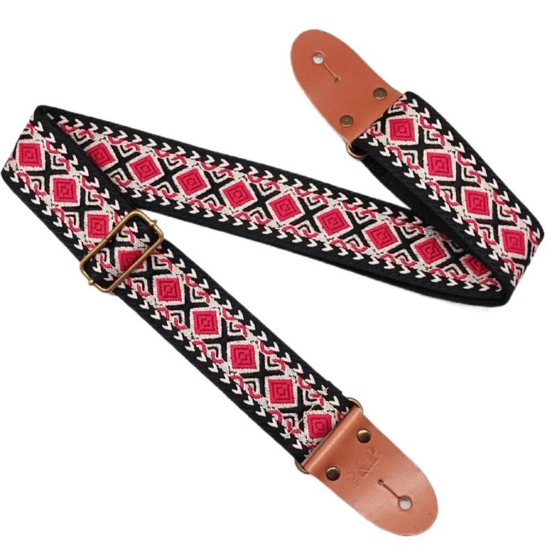 PP Guitar Strap New S55 Jacquard Shoulder Strap Embroidered Leather Head Guitar Strap