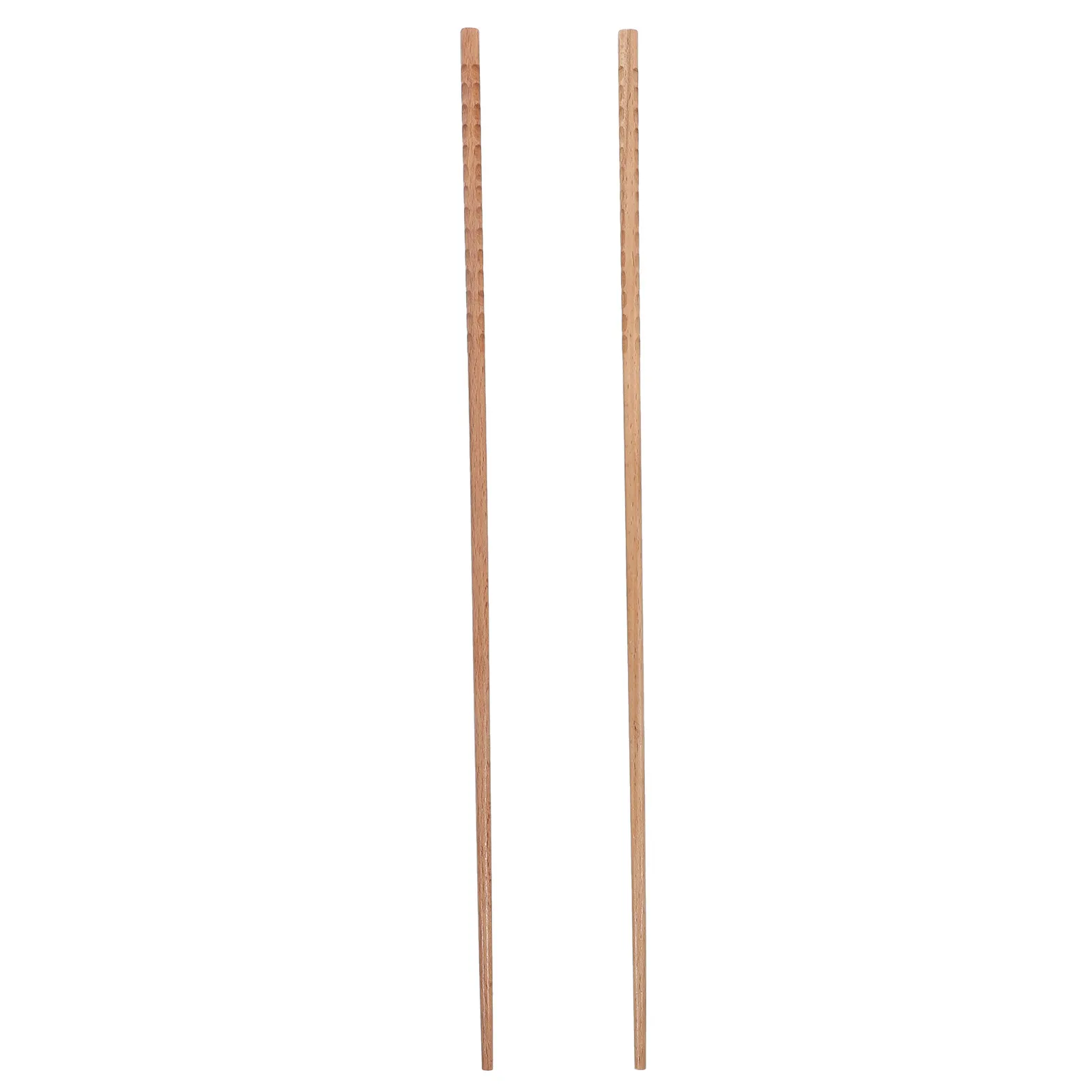 1Pair Extra Long Natural Beech Wood Chopsticks Reusable Wooden Cooking Chopsticks Hot Pot Deep Frying Saibashi Long Handle