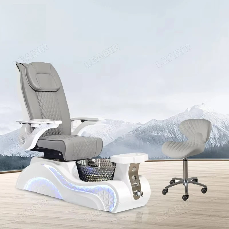 

Luxury Electric Lying Chair Fabric Craft Foot Bath Spa Massage High End Pedicure Chair