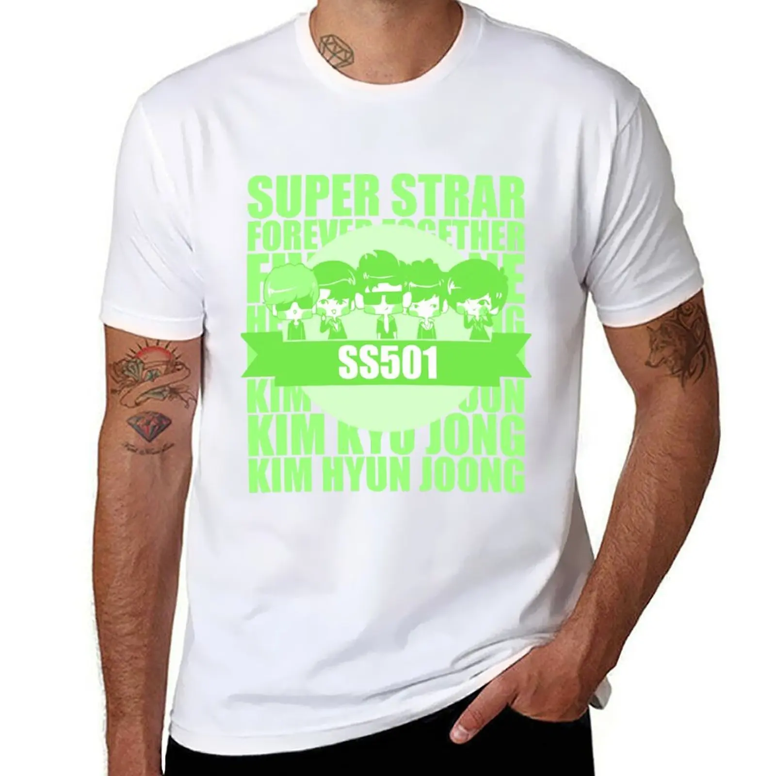 

SS501 Chibi T-Shirt t shirts for man slim fit t shirts for man graphic funny T-Shirt