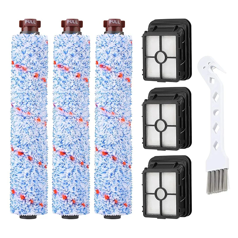 Reemplazos de filtro de vacío, rollo de cepillo multisuperficie 1868 + 3, 1866, Compatible con bisell Crosswave
