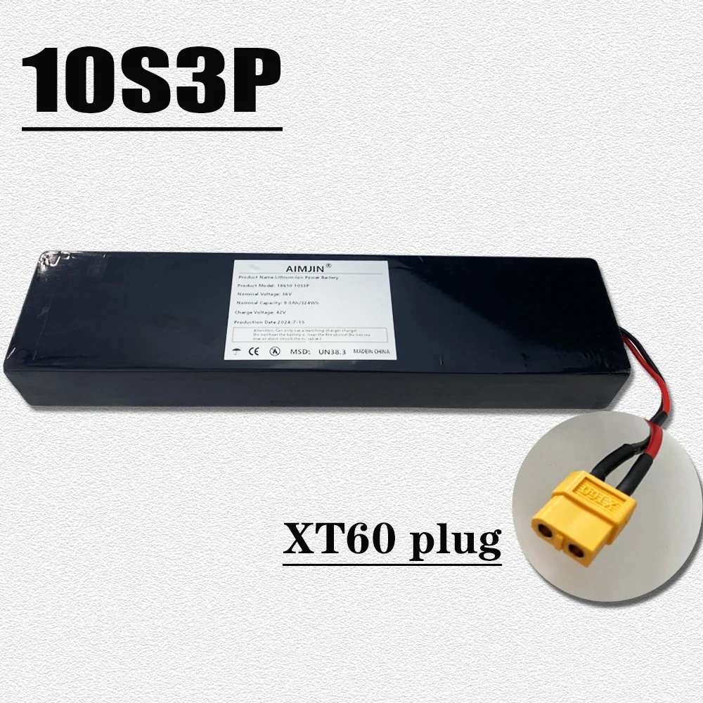 Battery pack 36V 10S3P 9000mAh 18650 rechargeable lithium-ion battery 500W 42V built-in BMS