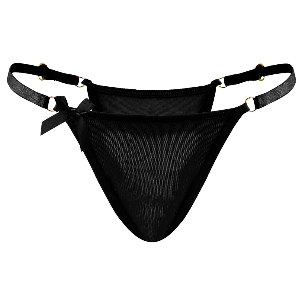 Custom Name Thong Solid See Through Mesh G-String Panties With Rhinestone Letters Sexy Personalized Women Underwear Dropshipping