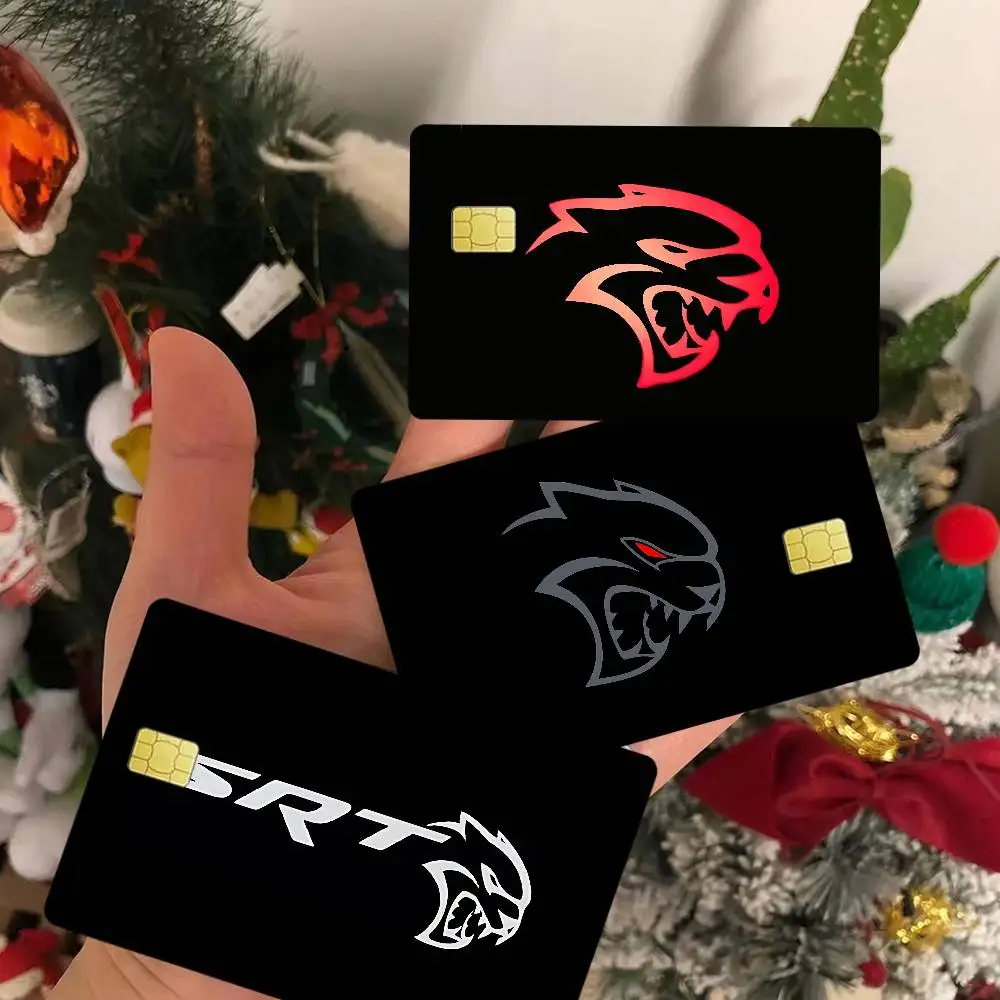 S-SRT Hellcat Credit Diy Credit Debit Card Sticker Party Sticker Decoration Waterproof Small Chip Card Skin Sticker