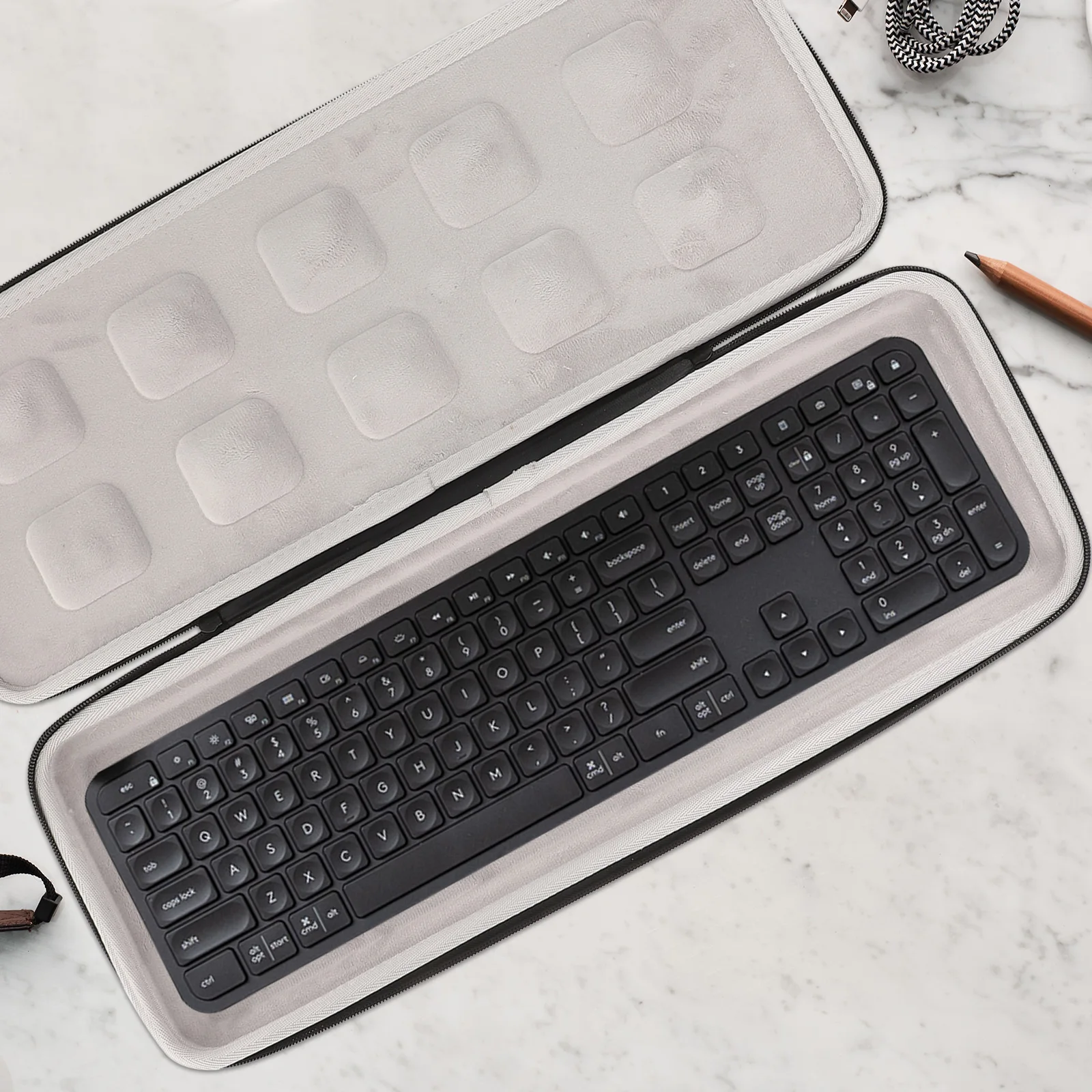 

Waterproof Keyboard Sleeve Eva Storage Pouch Protective For Wireless Keyboard Portable Compatible With G913