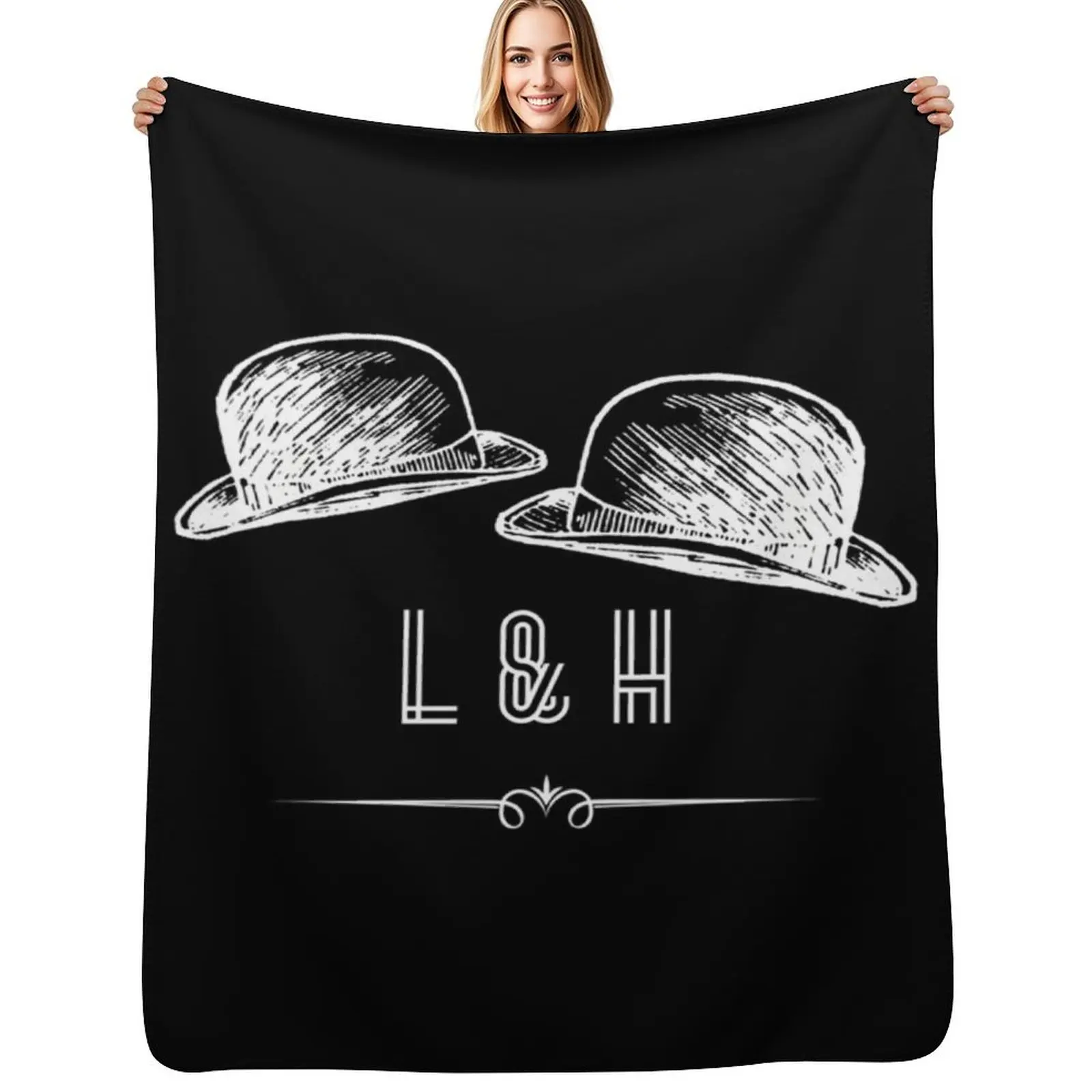 Laurel and Hardy Tribute design Classic Throw Blanket Picnic Decoratives Beautifuls Hairys Shaggy Thins Blankets