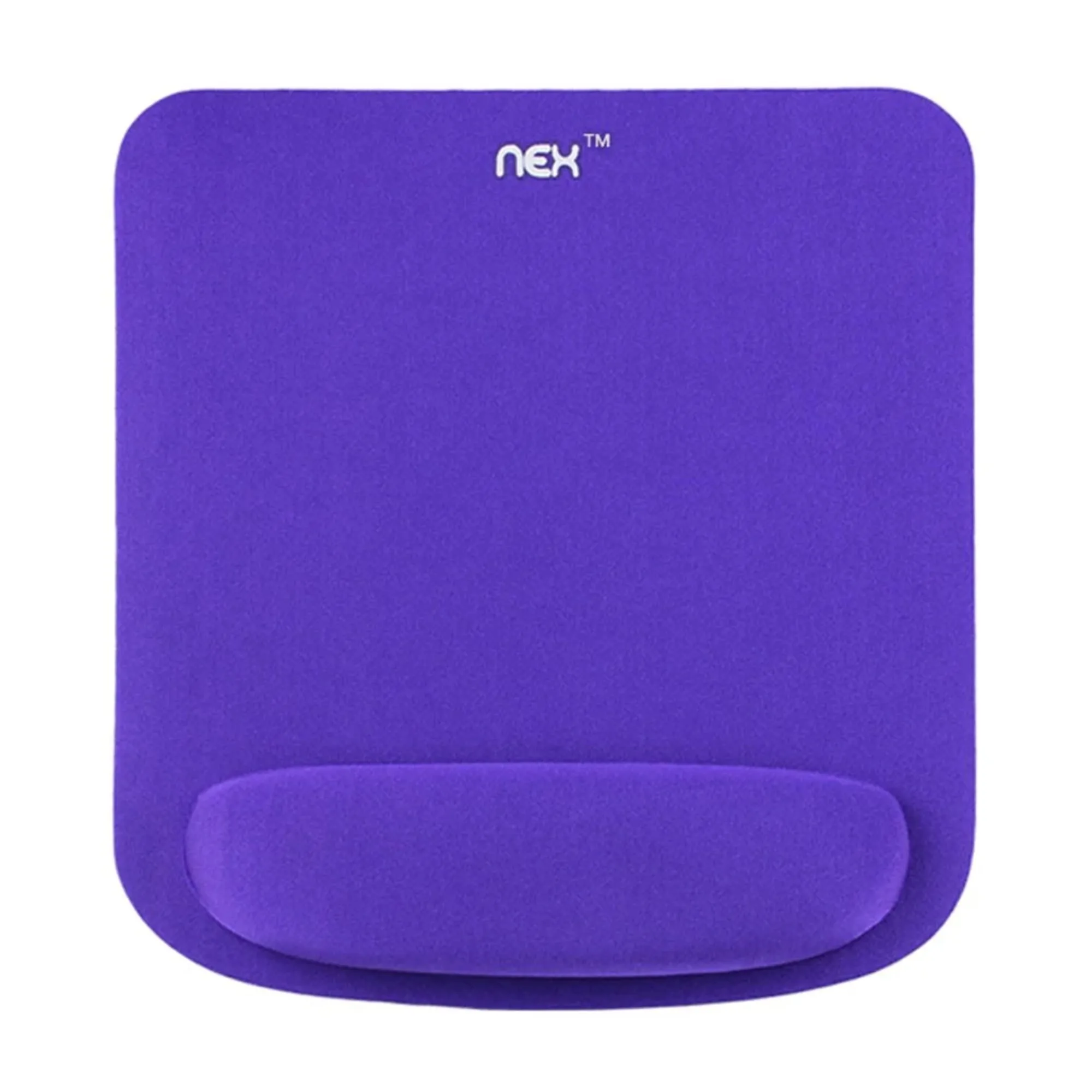 NEX Mouse Pad with Memory Foam Wrist Rest, Non-slip Rubber Base Mouse Mat for Typist Office (Purple)