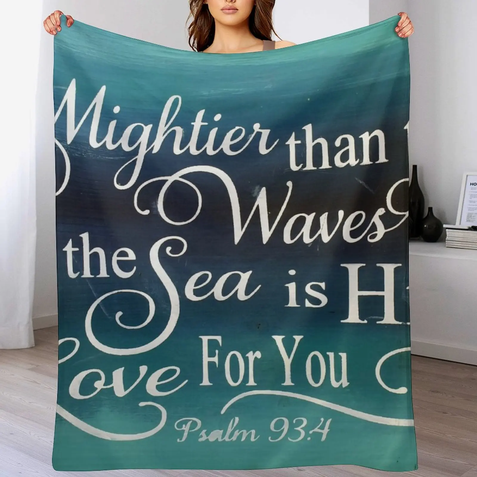 

Psalm 93:4 Throw Blanket Winter beds Furrys Personalized Gift warm winter Blankets