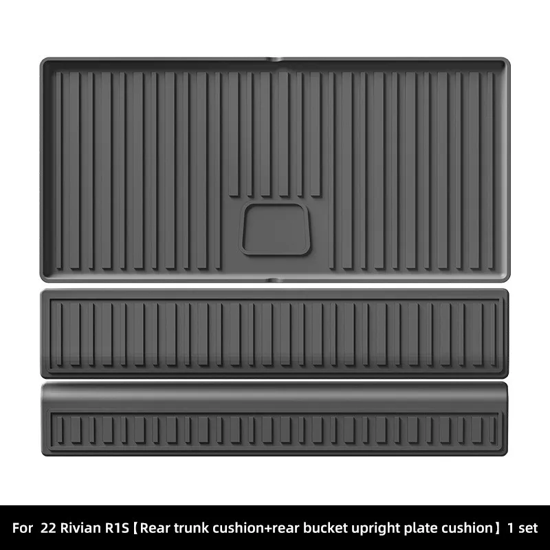 Use for RIVIAN R1S SUV car carpet RIVIAN R1S SUV Trunk cushion Full Set Trim to Fit For RIVIAN R1S SUV waterproof trunk mat