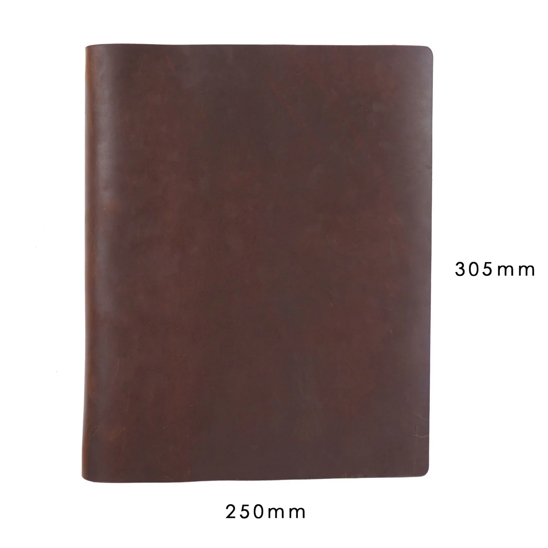 100% Genuine Leather A4 Size Ring Planner with 4 Holes Binder Retro Notebook Vertical Version Neutral Notepad Sketchbook