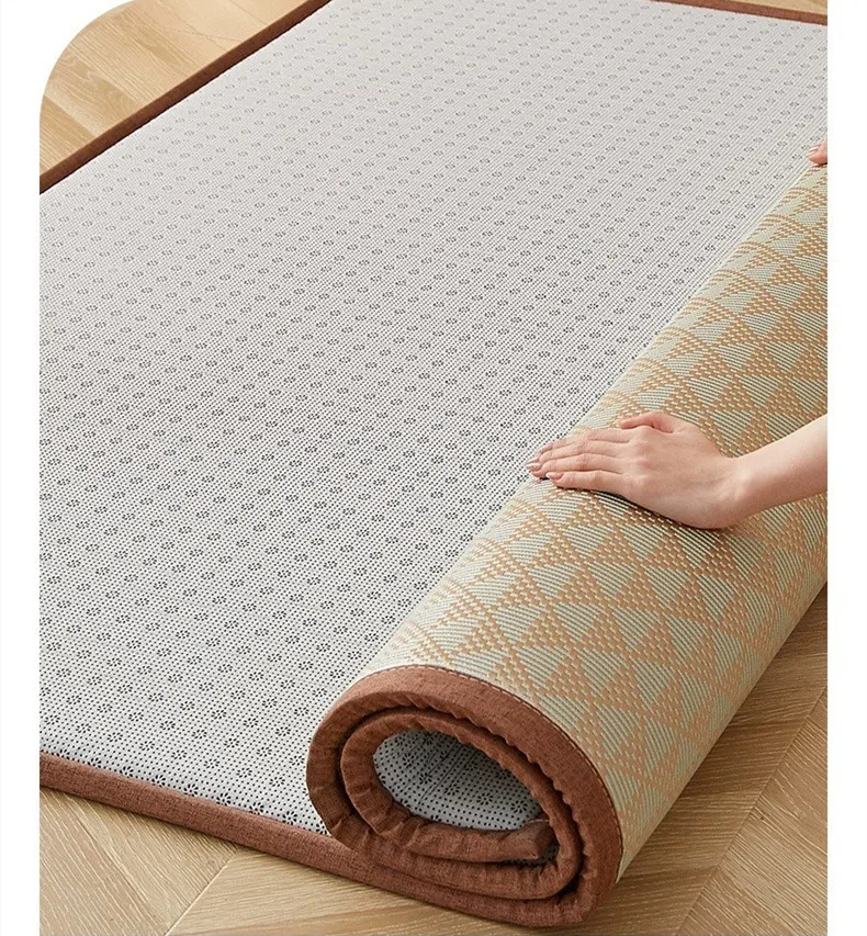 120x200CM letnia lniana mata do domu ลรณลผko sypialniane mata mata podลogowa do pokoju do sypialni materac Tatami mata do spania