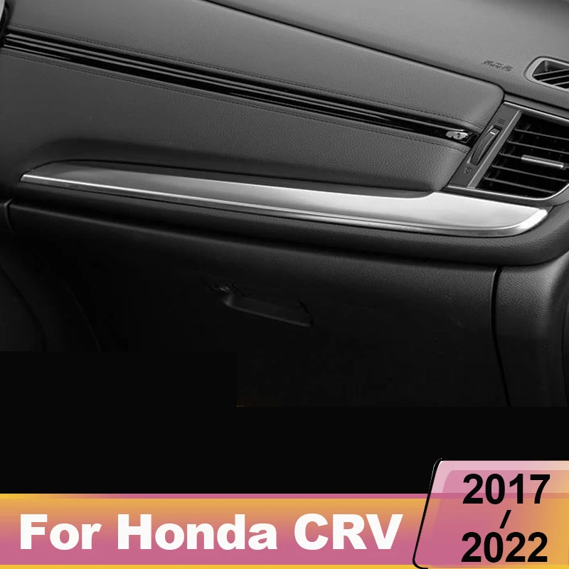 For Honda CRV 2017-2019 2020 2021 2022 Car Dashboard Center Control Edge Trim Garnish Sticker Strips Cover Styling Accessories