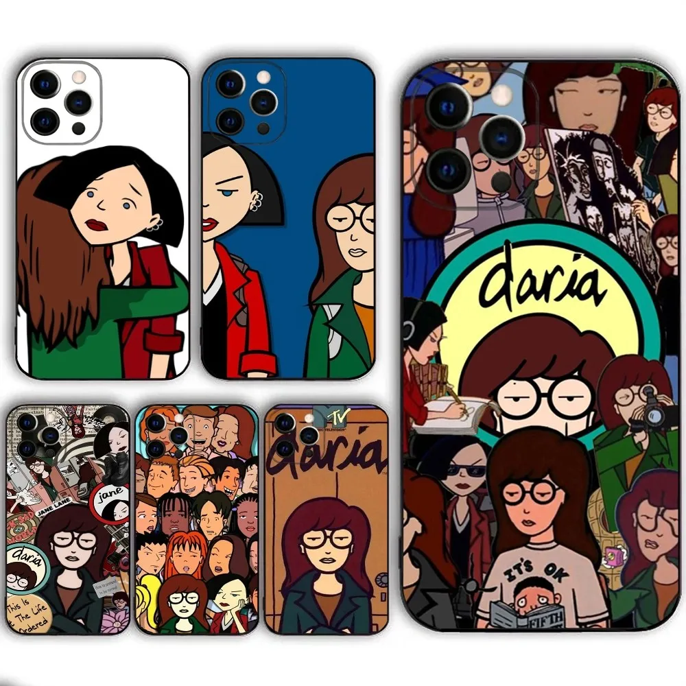 Cartoon D-Daria   Phone Case  For IPHONE 15,13,14,12,Mini ,11, Xr, X ,Xs Pro Max 8, 7 Plus Back Cover