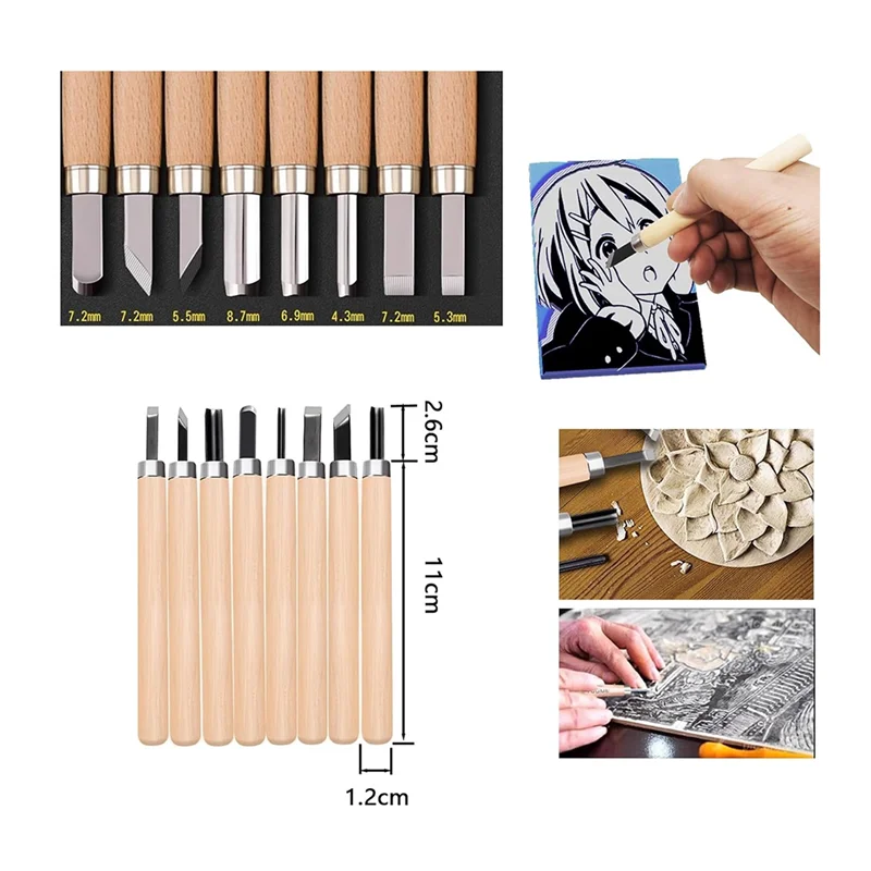 

【Срочная сделка!】15 упаковок резиновых блоков для резьбы по штампам, мягкие с режущими инструментами и резиновым валиком Brayer для печати и других устройств C