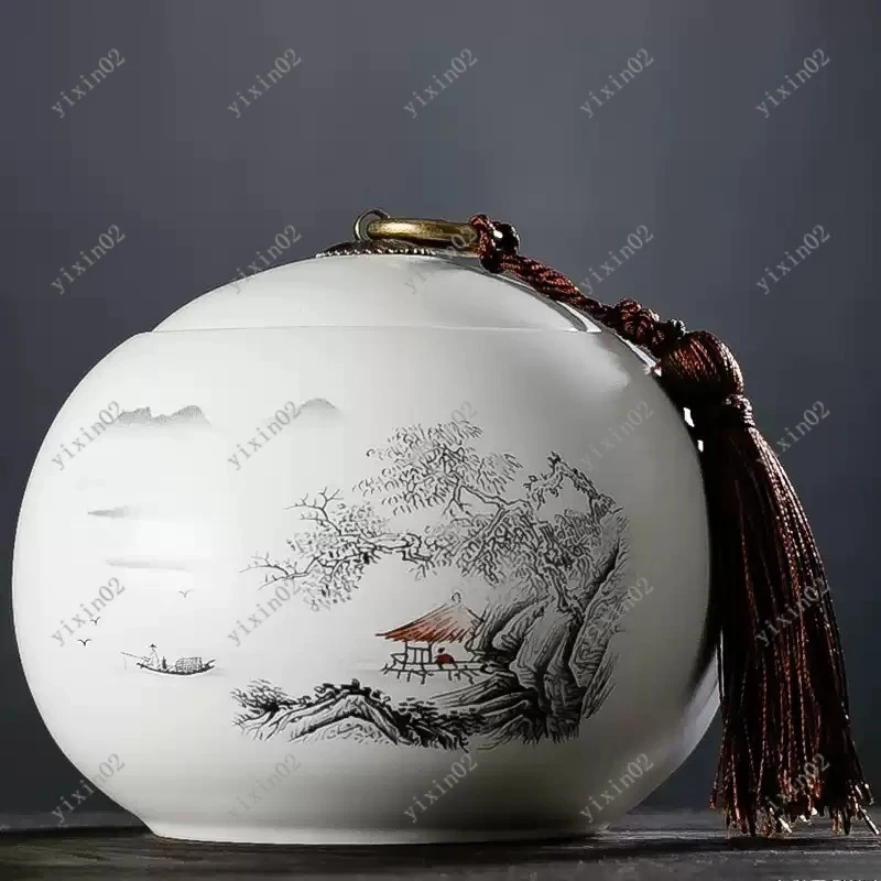

Portable Ceramic Tea Jar Multi-purpose Storage Container for Tea Coffee Spices