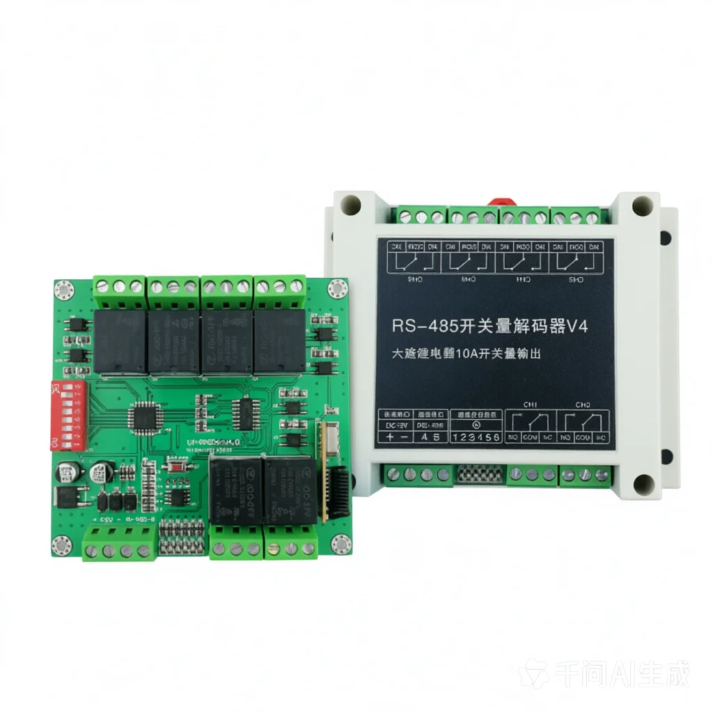 6-way relay module switching decoder 315M/433M remote control gate electric door control 485 communication