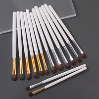 14PCS carefully selected wooden-handled eyeshadow brushes, smuders, eyebrow brushes, eye makeup brushes and beauty tools