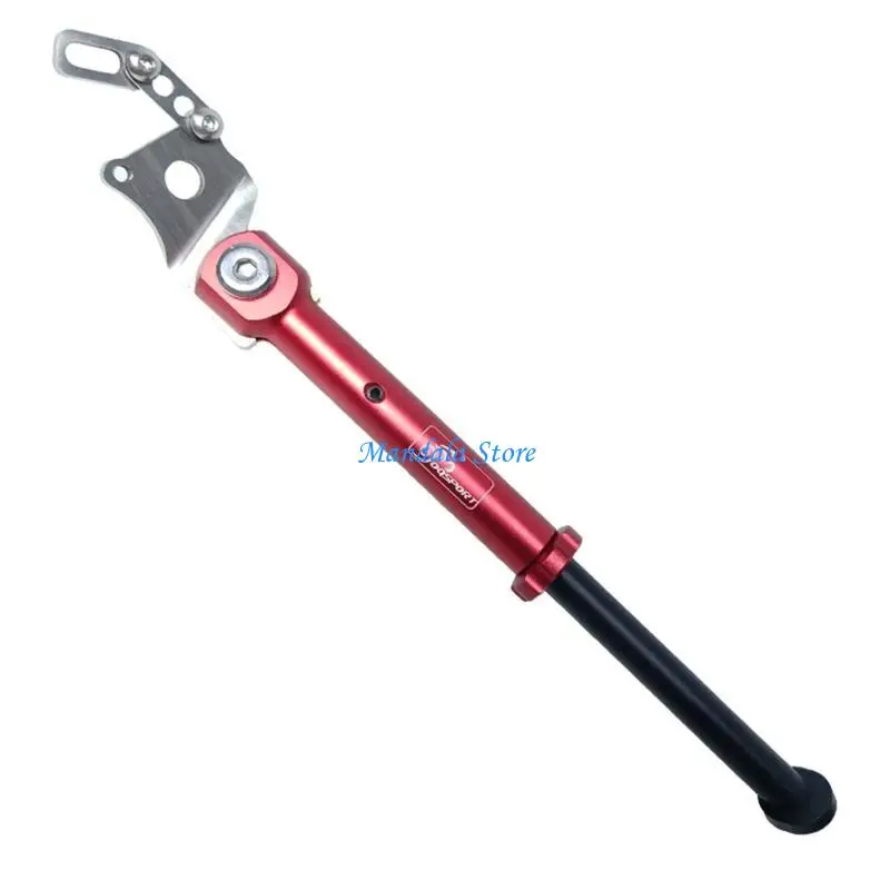 U2JC Folding Bike Foot Side Stand Aluminum Alloy Bike Kickstand Foot Brace Adjustable