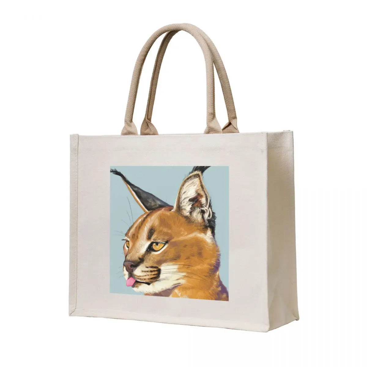 

Caracal Cat Portrait Tote Bag Eco bag foldable reusable bag Women's shopping luxury women
