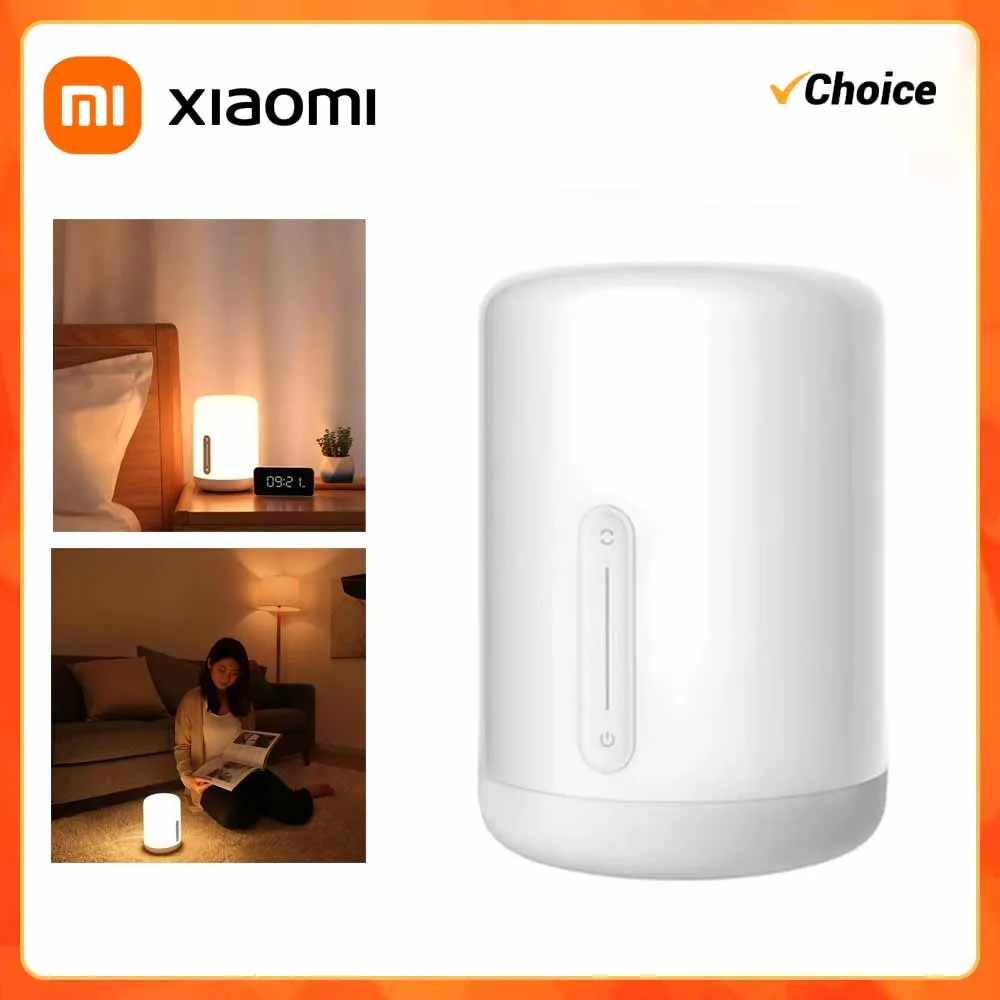 Xiaomi Mijia Bedside Lamp 2 Smart Table LED Night Light Colorful 400 Lumens Bluetooth WiFi Touch Control for Apple HomeKit Siri