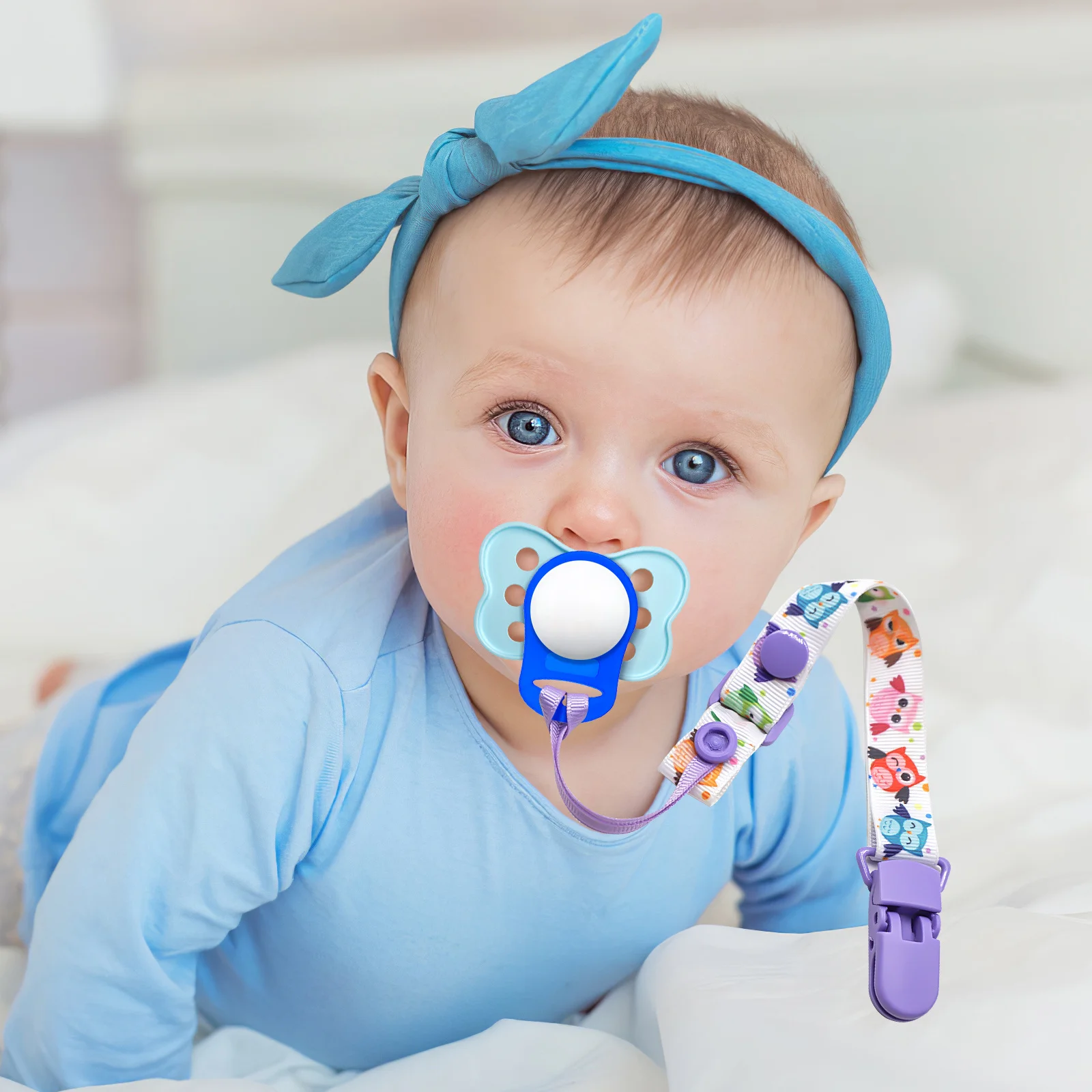 

10Pcs Pacifier Silicone Adapter Rings Universal Fit Flexible Holder for Infant Pacifier Clip Accessories Multicolor