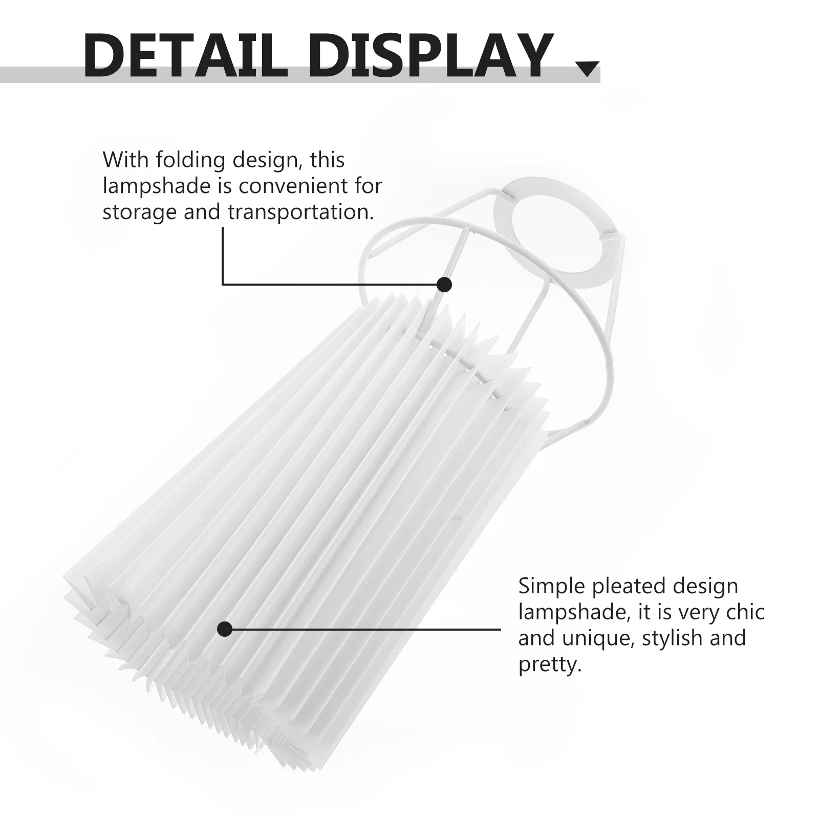 

1Pcs Durable Cloth Pleated Lampshade Simple Stylish Light Cover Folding Design Easy Transportation Home Light Cover
