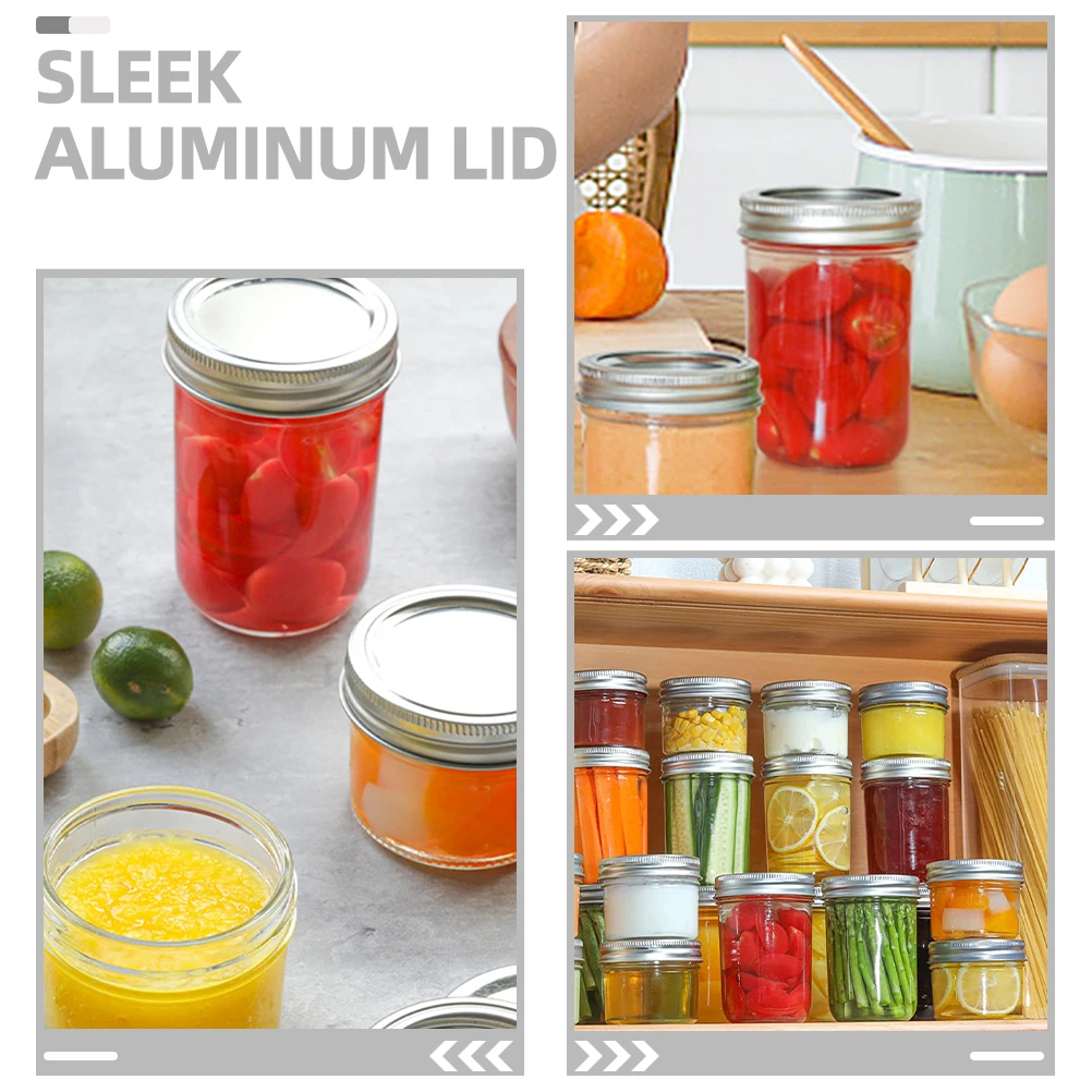 

3pcs Mini Mason Jar Set Aluminum Lid Leakproof Transparent Pet Jars For Jam Honey Spice Storage Kitchen Organizers Clear Lidded