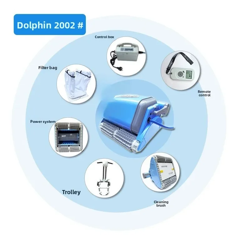 آلة شفط مياه الصرف الصحي الأوتوماتيكية لحمام السباحة، روبوت تنظيف سلسلة الدلفين، مكنسة تنظيف سلحفاة حمام السباحة الصغيرة
