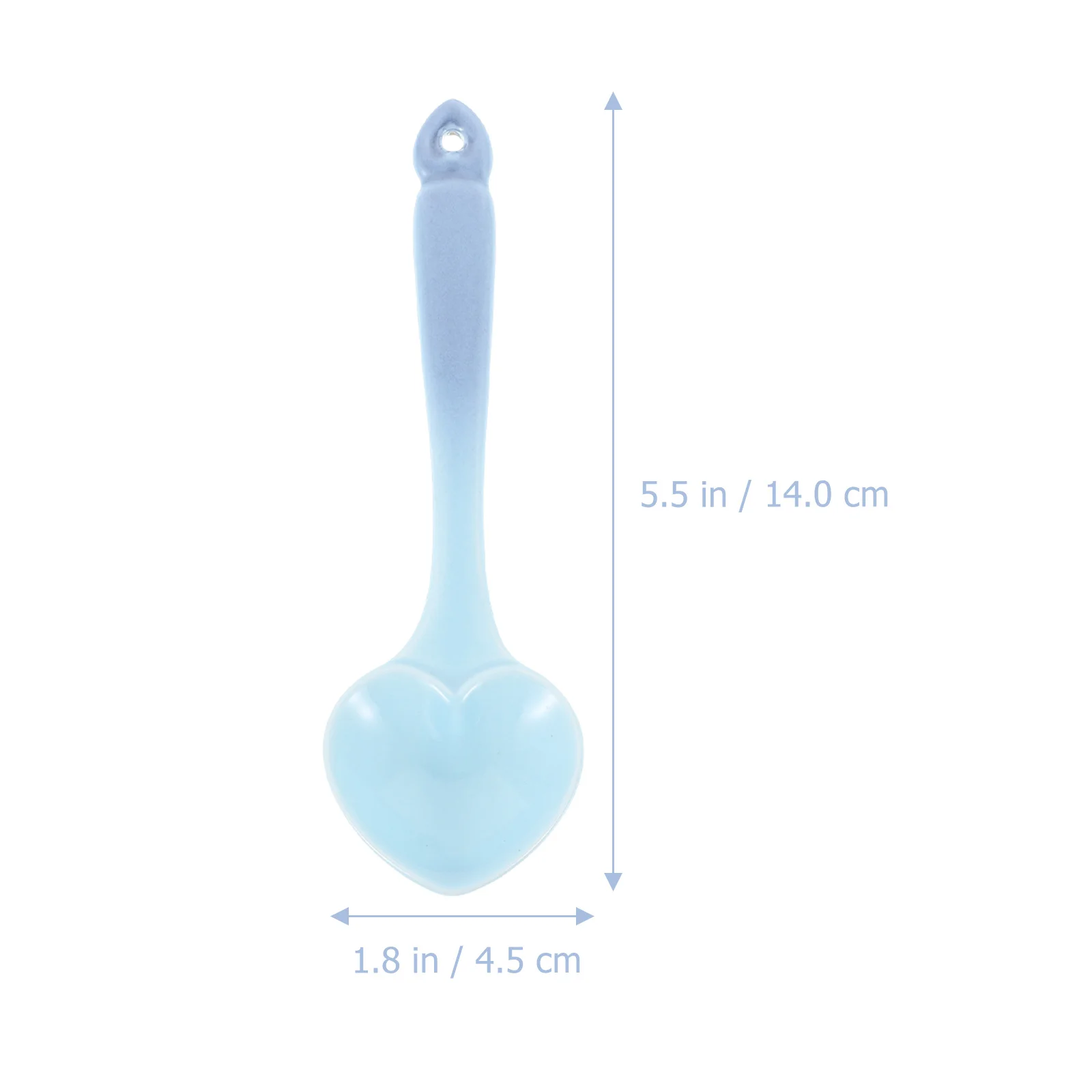 

Heart Ceramic Dessert Spoon Compact Light Safe Use for Home Cafe Hotel Sugar Stirring Ceramic Teaspoon Soup Porridge Spoon