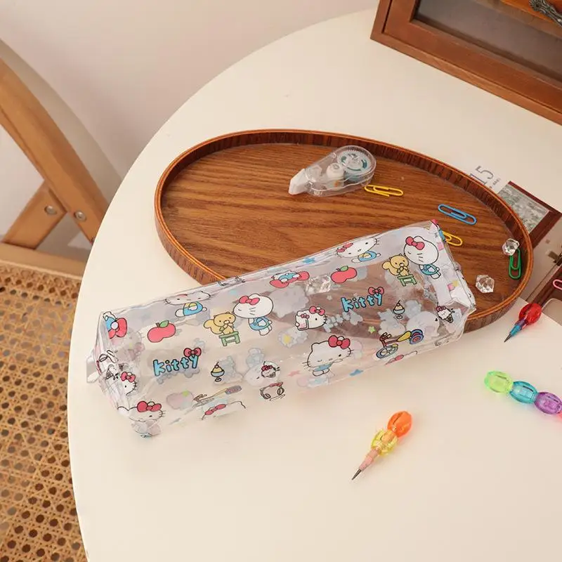 Set trasparente Sanrio |   Astuccio + custodia con cerniera (confezione regalo di cancelleria Hello Kitty/Kuromi)