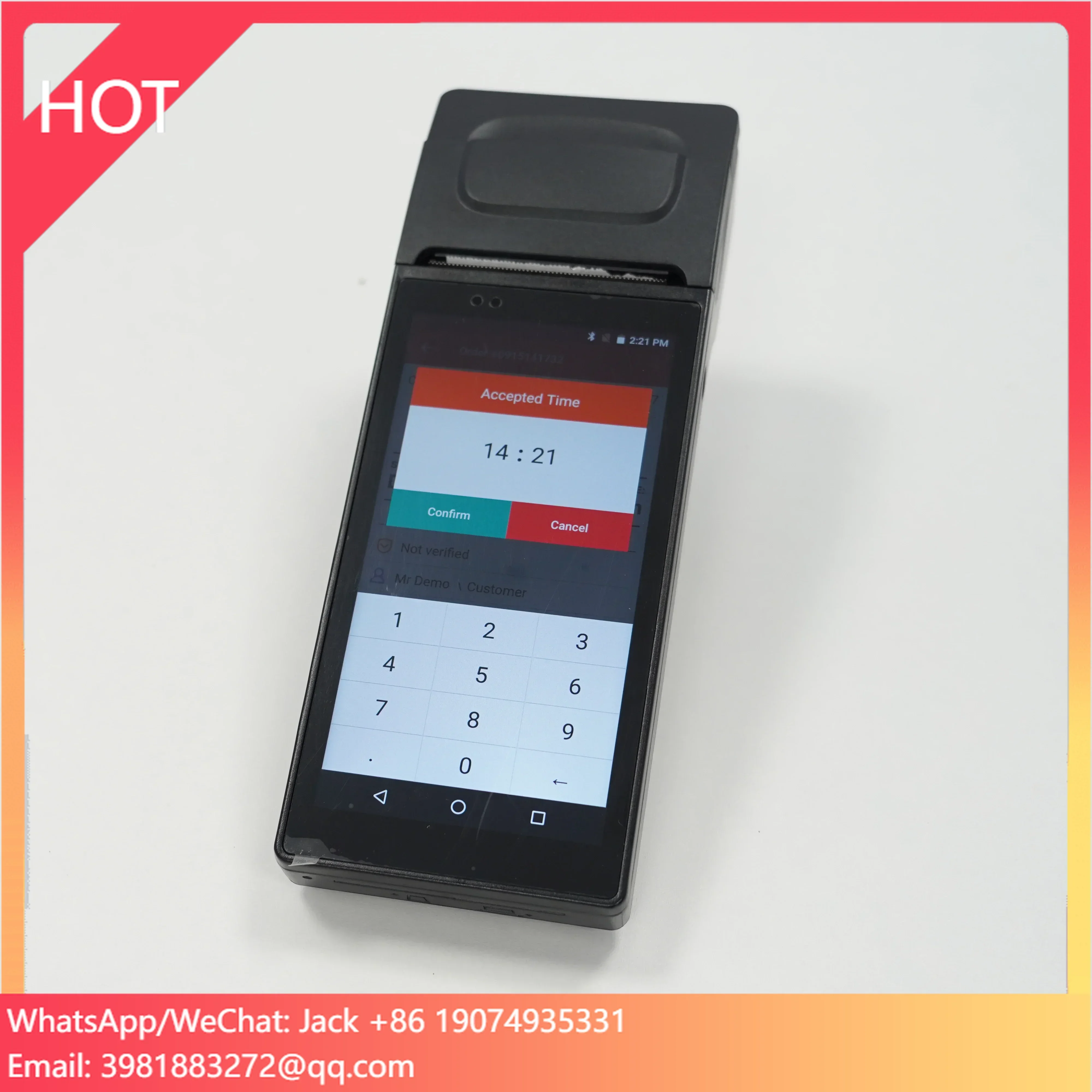 Goodcom 4G WIFI SIM Card Touch Screen Pos Machine Payment Mobile Taxi Car Machine Wireless Data