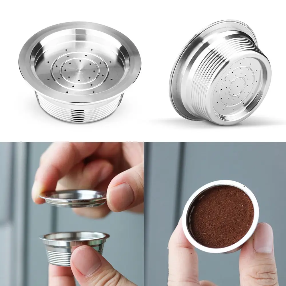 Cápsula de café expreso de acero, juego de soporte para cápsulas de café rellenables, cápsulas de café reutilizables para LAVAZZA A MODO MIO