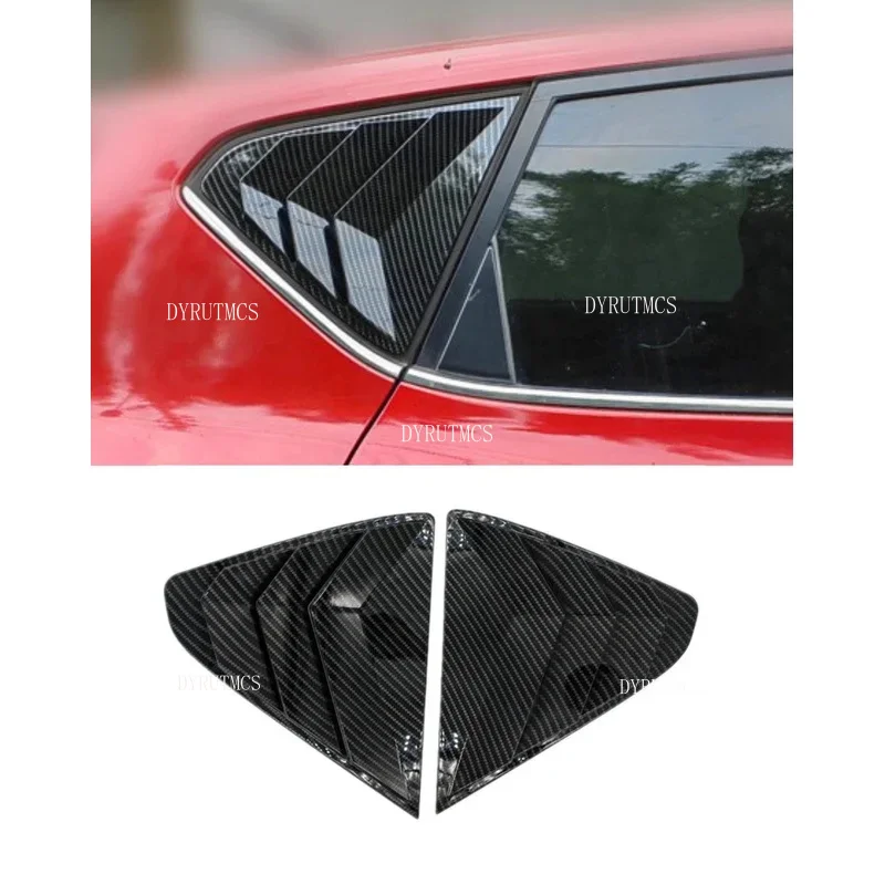 

Для Nissan Tiida 2011 2012 2013 2014 2015 автомобильные жалюзи заднего бокового окна, накладка, жалюзи, наклейки, рамка из АБС-пластика, углеродное волокно