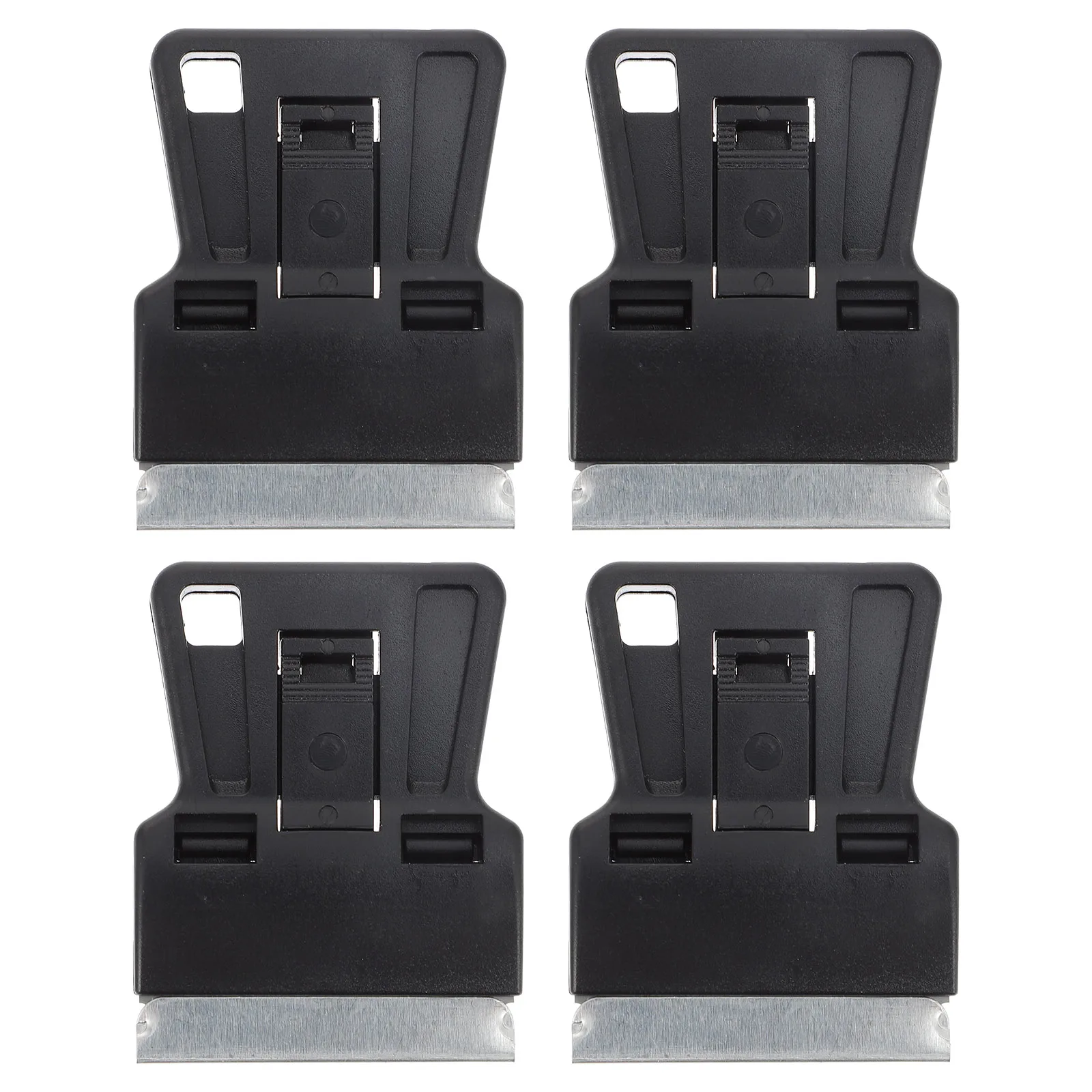 

4Pcs Cleaning Scraper Ergonomic Anti-Slip Handle Small Size Portable for Decals Stickers Labels Paint Tint Removal on Glass