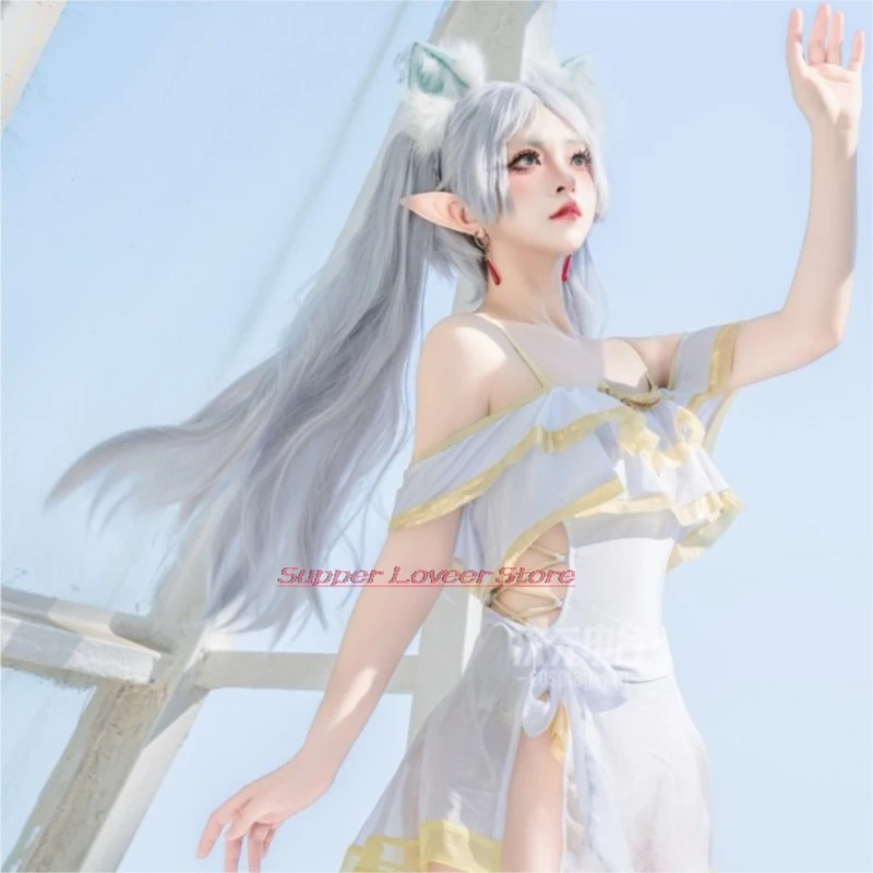 

Купальник Supper Loveer Frierencos в стиле Beyond Journeys End, цельный, консервативный, милый, для косплея, аниме, водонепроницаемый, для девочек