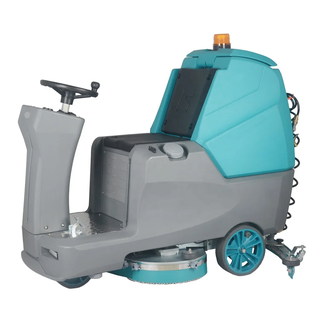 RD860N Fully Automatic Floor Scrubber Marble Tile Ride on Floor Cleaning Machine with High Pressure Gun
