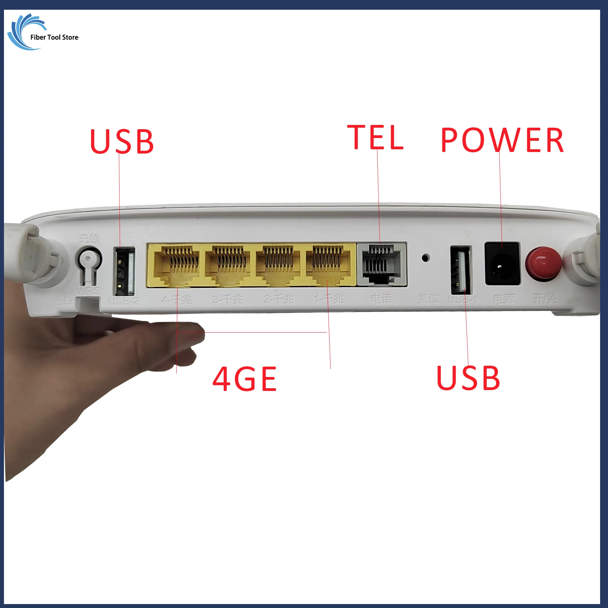 Imagem -06 - Xpon Onu-roteador de Fibra Óptica 5g Wifi Gpon Epon 5g Wifi 4ge Mais 1tel Mais 2usb Dual Band Ethernet Modem F670l