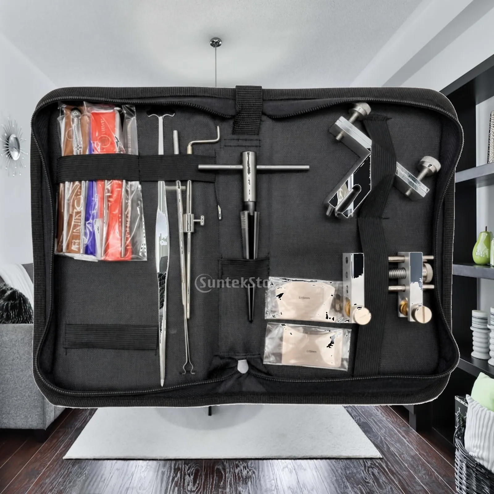 11 Pieces Violin Repair Tool Kit Compact Violin Tool Kit with Case Metal Convenient for Luthiers, Workshops, Gigs