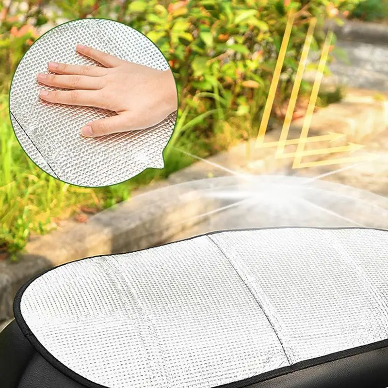 Motorcycle Seat Pad Cover For Sun Sun Protection Motorbike Saddle Pads Dust-proof Foldable Seat Cover Cycling Seat Accessories