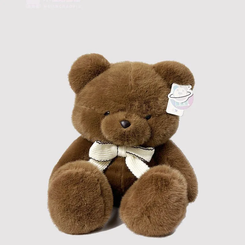 

Cute Large Teddy Bear Plush Toy Soft Fluffy Stuffed Animal with Bowknot Big Hugging Pillow for Kids Valentine Birthday Gift