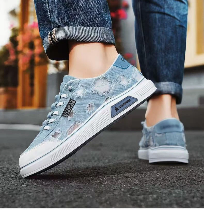 Canvas men's shoes 2026 new summer breathable casual versatile student board shoes trendy soft sole hole beggar cloth shoes