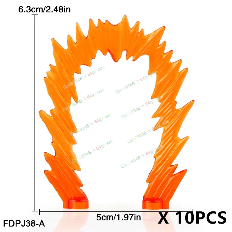 Explosion Vortex Fire effect Cartoon Accessories Weapons Bricks Special Effects Parts Action Figures Toys Gifts 10PCS FDPJ38-42 - Image 4