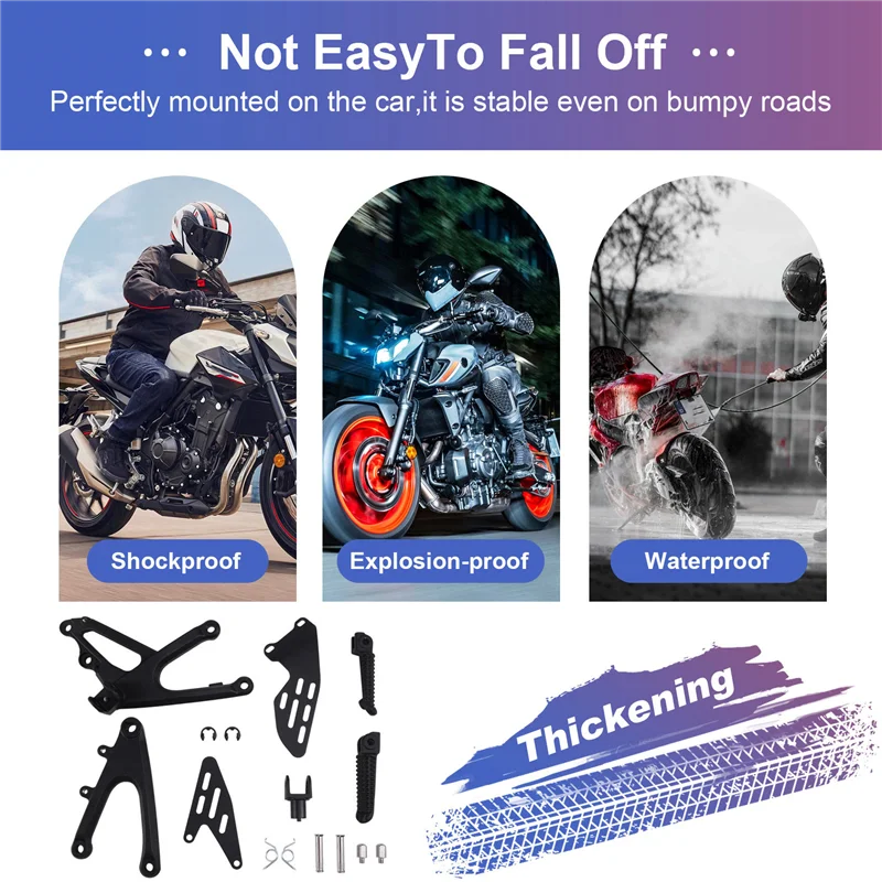

Universall Motorcycle Front Rider Footrest Foot Pegs Footpegs Rearset Brackets For Yamaha YZF R1 1000 2007 2008