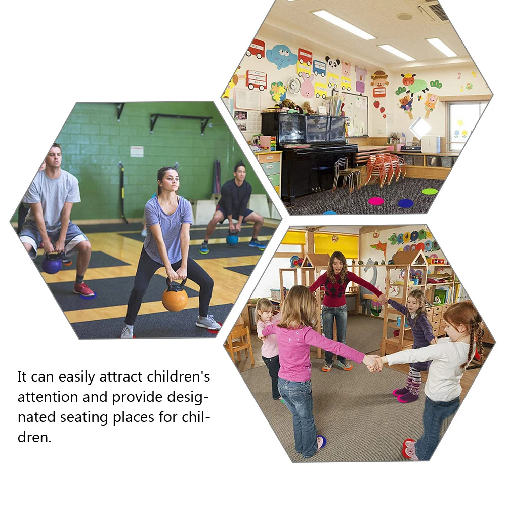 

50Pcs Carpet Floor Markers Reusable Nylon for Kindergarten Preschool Classroom Game Yoga Teacher Carpet Markers