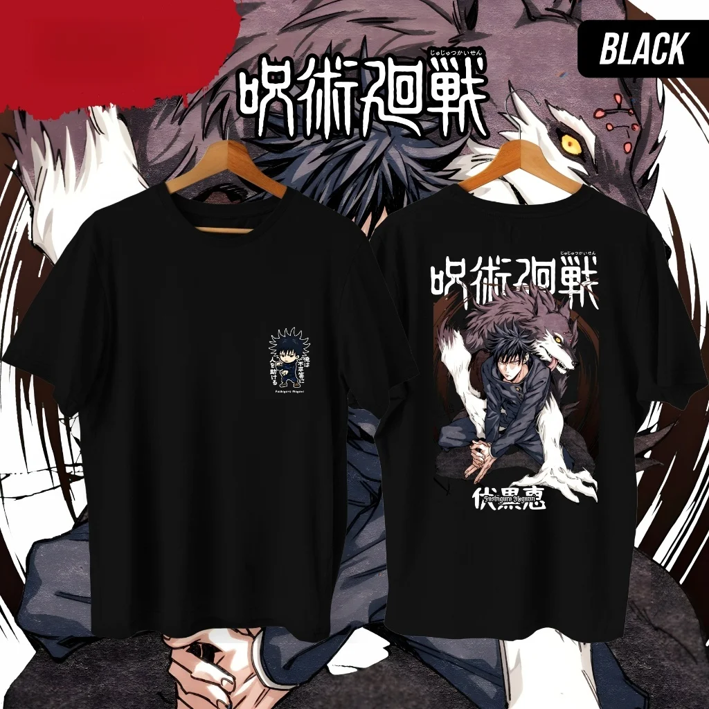 camiseta-de-algodao-estampada-anime-jujutsu-kaisen-fushiguro-megumi-moda-casual-de-verao-para-homens-e-mulheres-estilo-harajuku