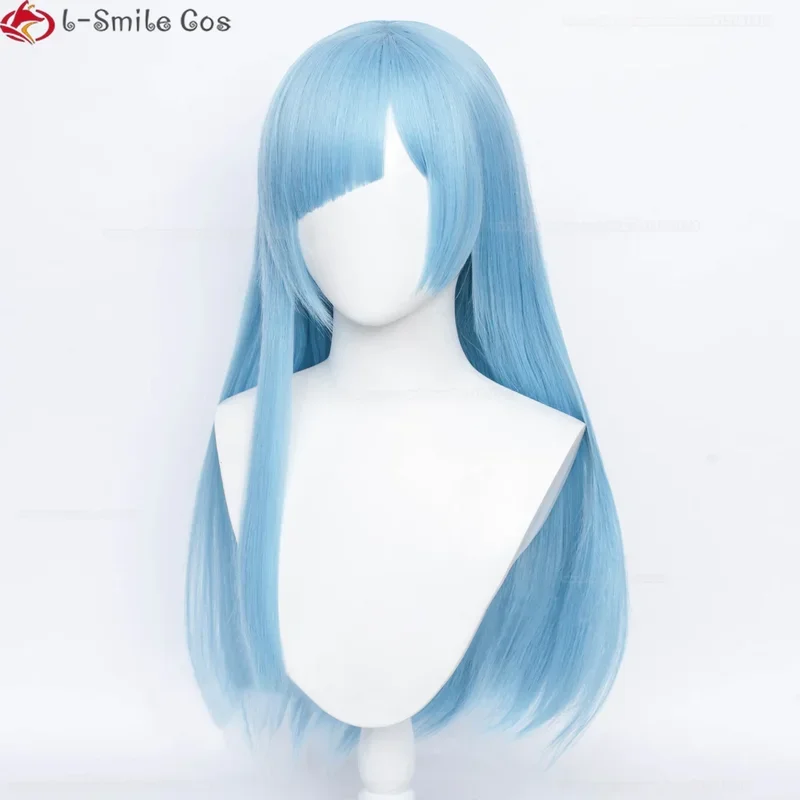 Anime Kasumi Miwa cosplay wig long straight blue Miwa Kasumi wigs heat resistant synthetic hair Halloween cos wig accessory image 3
