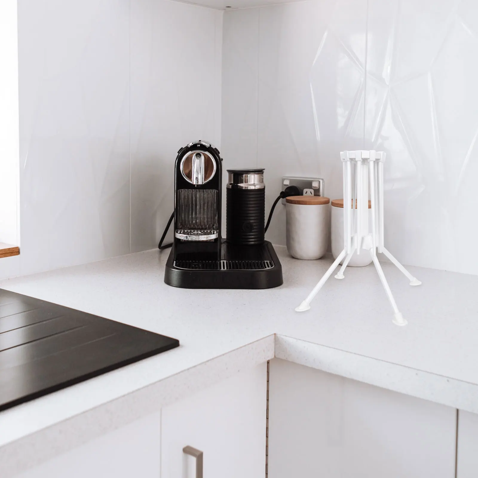 

Folding Noodle Drying Rack 2PCS ABS Material Foldable Pasta Rack for Kitchen Easy Storage Clump Free Spaghetti Stand Household